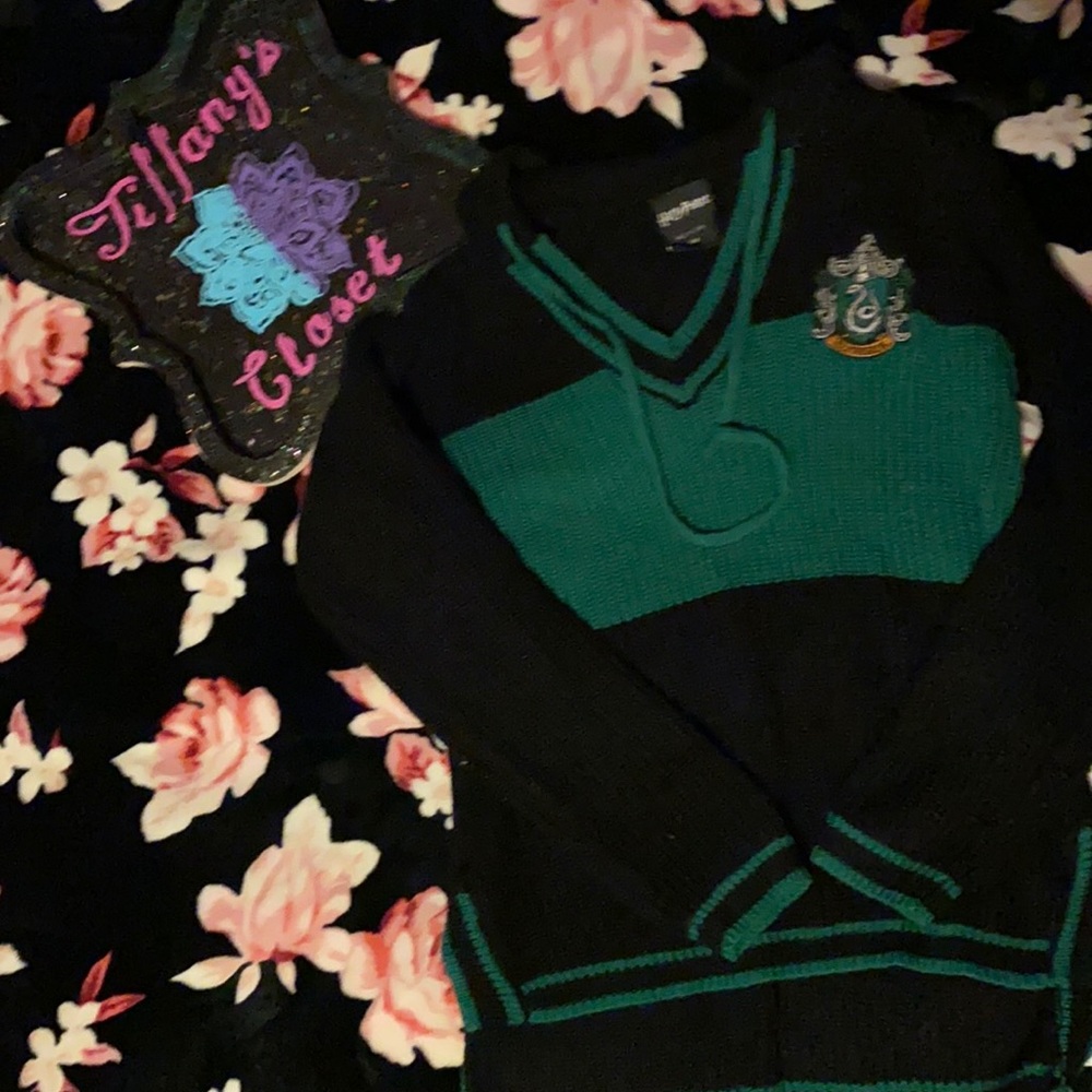 Harry Potter Slytherin V-neck sweater!